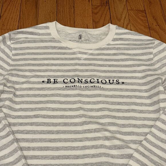 Brunello Cucinelli Pullover Be Conscious  Logo Sweater M - Picture 2 of 7